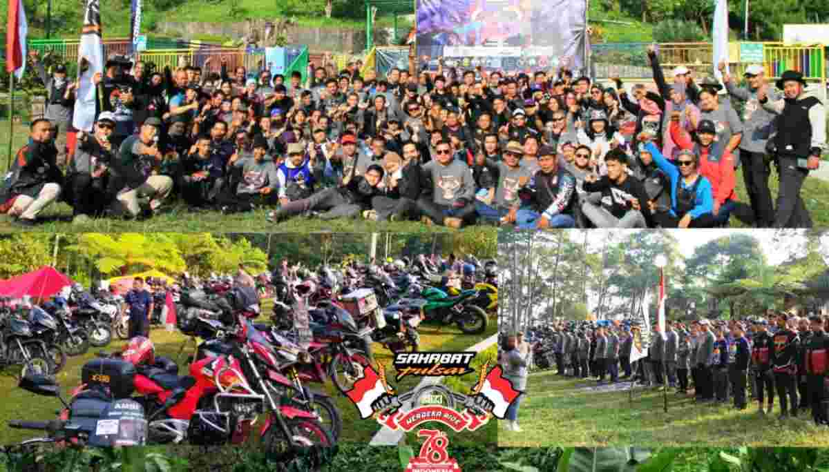 Bikers Tanah Air Ramaikan Merdeka Ride 2023 Sahabat Pulsar di Buper Curug Cisarua Jonggol Bogor